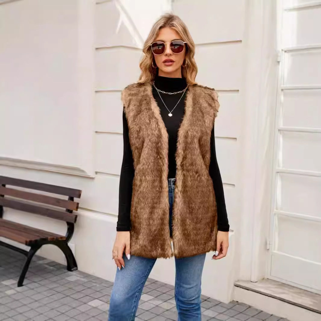 Ladies High Quality Faux Fur Jacket Lune London