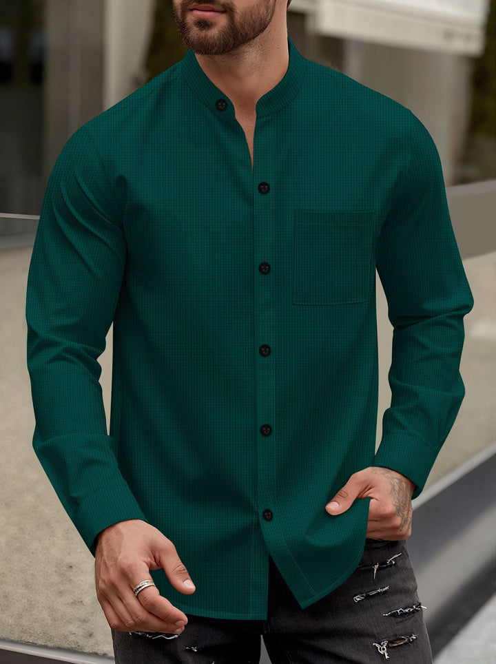 Men's Elegant Shirt with Stand Collar Amarae