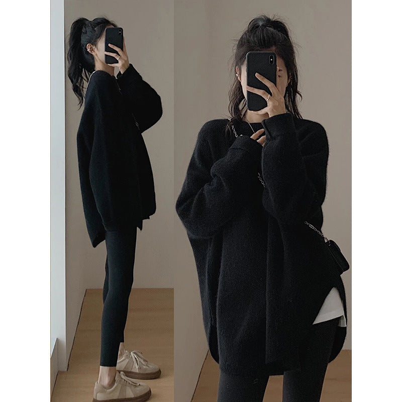 Pull surdimensionné confortable pour femme avec surface texturée et coupe décontractée Chic & Stil