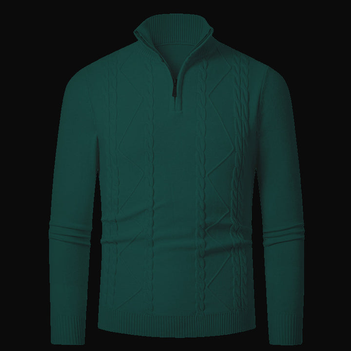 Men's knit sweater with zip closure trendy Lune London