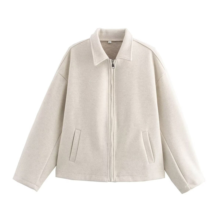 Casual oversized jacket for women with practical zipper Lune London