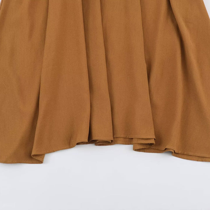 Ladies Pleated Midi Dress with V Neck and Tailored Silhouette Amarae