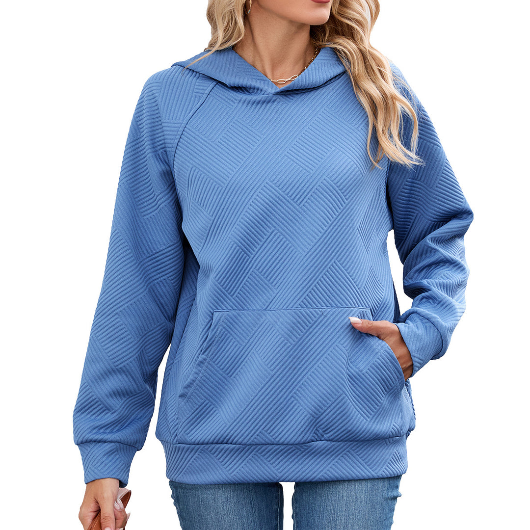 Hooded sweatshirt for women with textured design Lune London