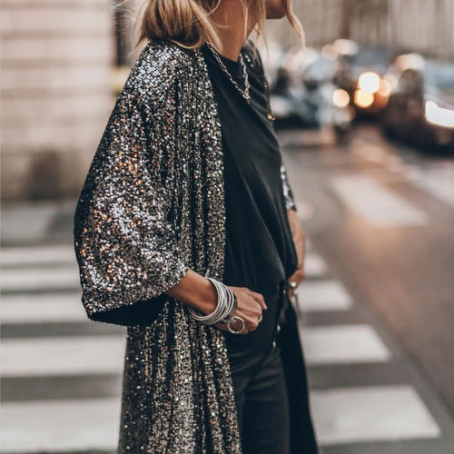 Ladies shimmering kimono with loose fit Amarae