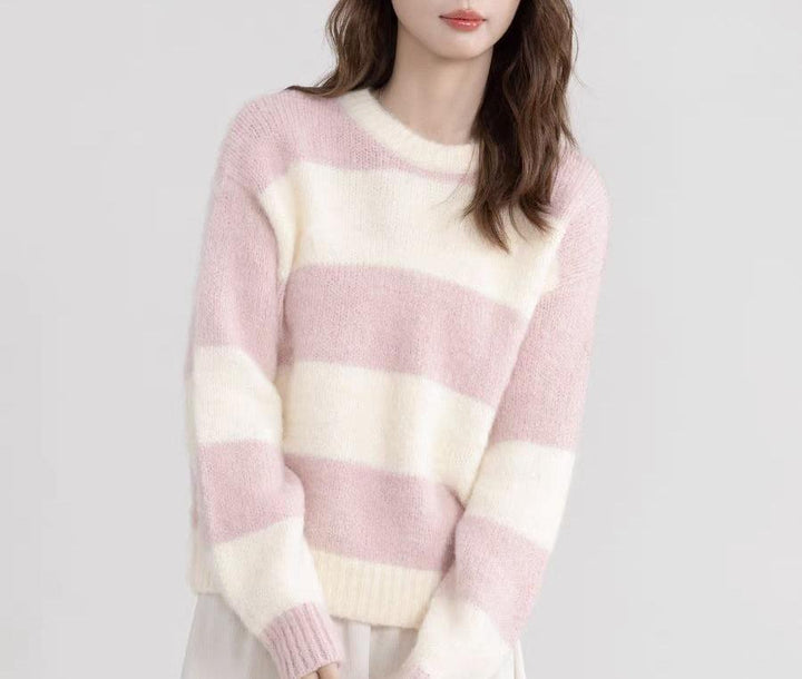 Sweat-shirt élégant et confortable pour femmes avec motif rayé Chic & Stil