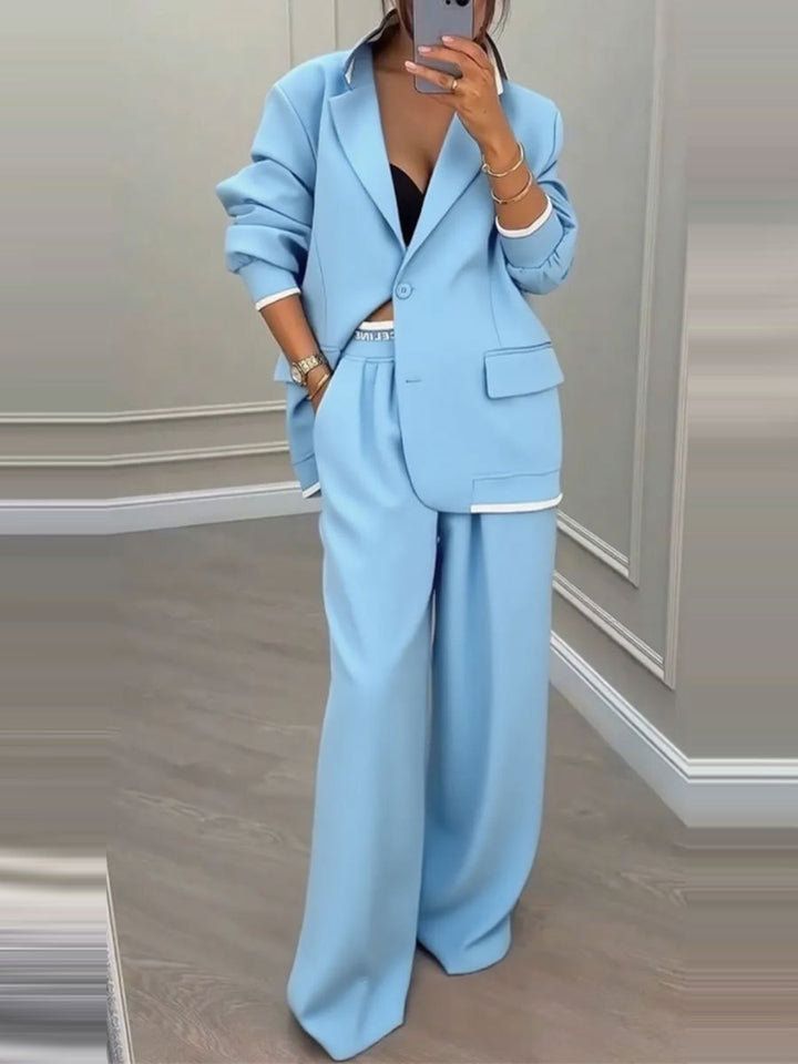 Oversized set for women with stylish blazer and wide trousers Lune London