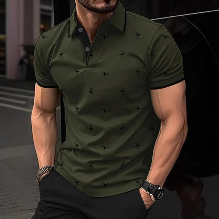 Lune London men's printed leisure polo shirt