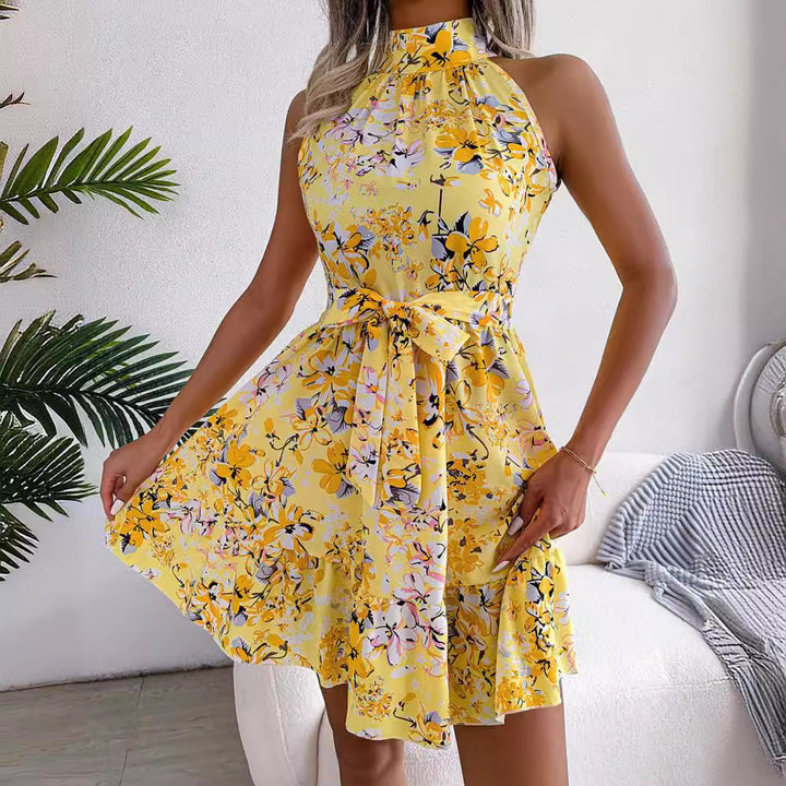 Chic Floral Detachable Mini Dress with Straps