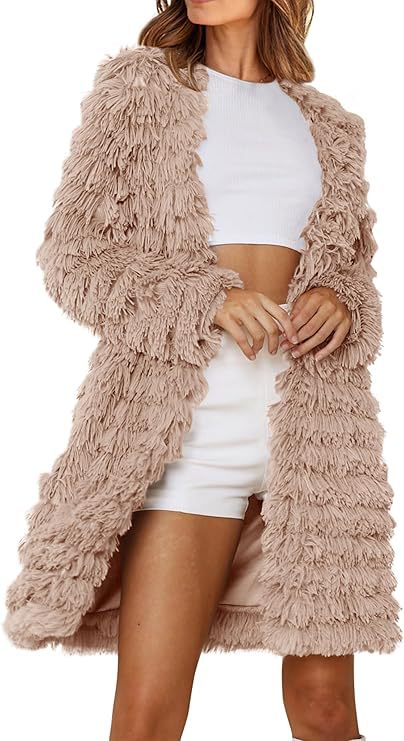 Ladies Fringed Long Coat Lune London