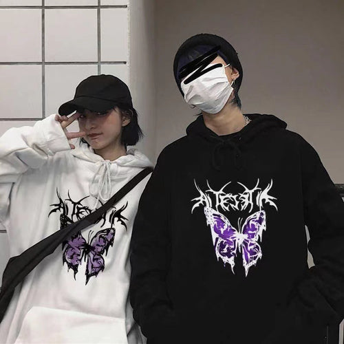 Women’s Hoodie with Artistic Butterfly Design Chic & Stil