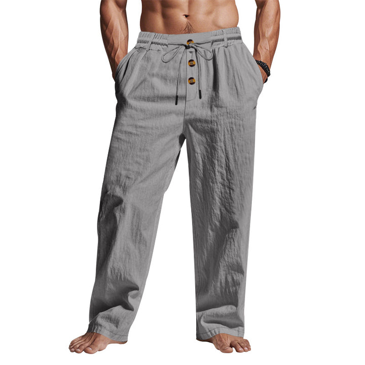 Casual men's pants with adjustable drawstring and practical side pockets Lune London