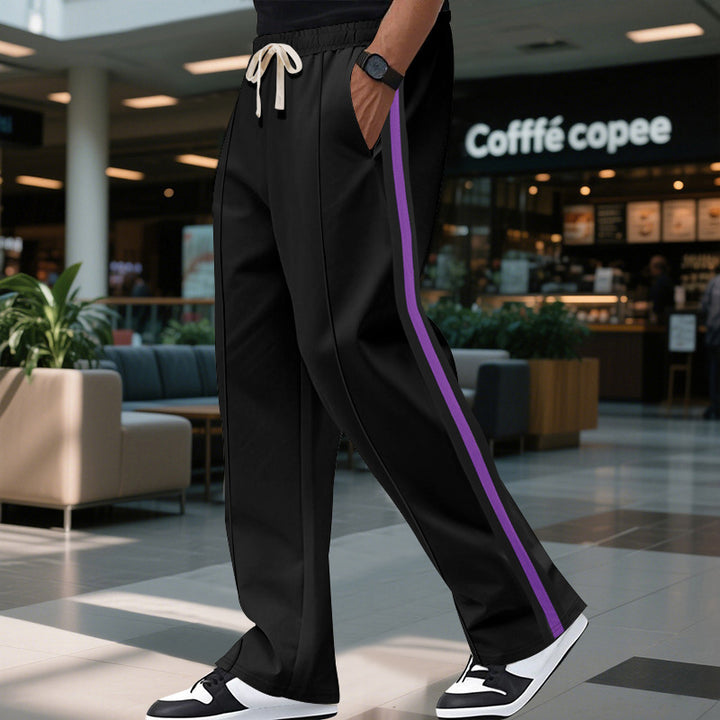 Sport leisure pants for men with side stripes and an elastic waistband Lune London