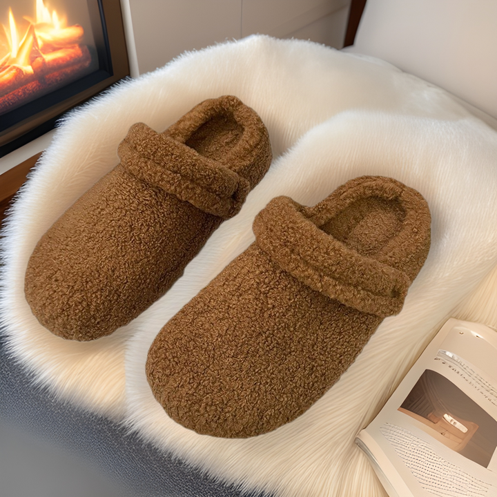 Women's Quilted Teddy Slippers with Fold and Padded Comfort Footbed Amarae