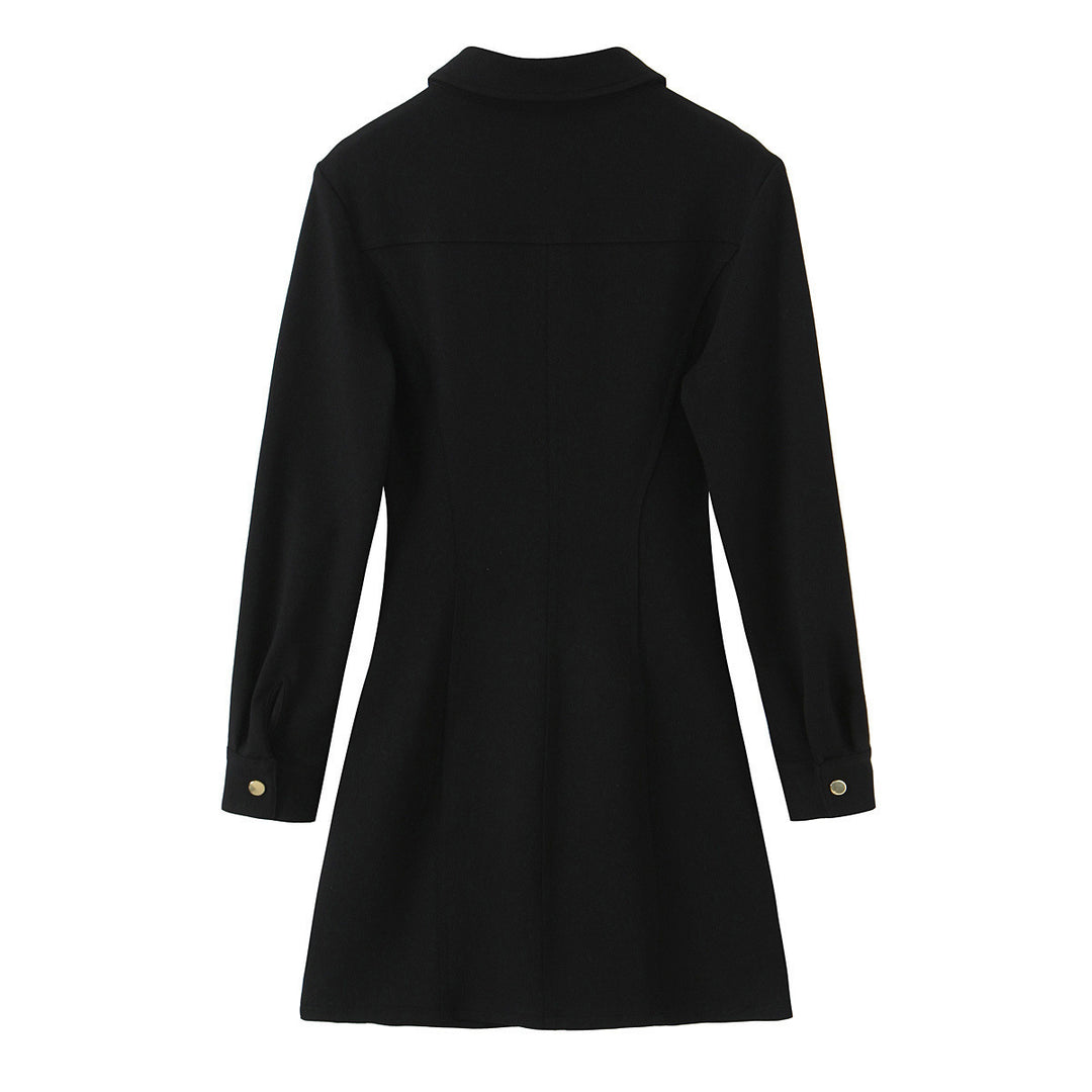 Ladies shirt dress with waist gathering and chest pockets Amarae