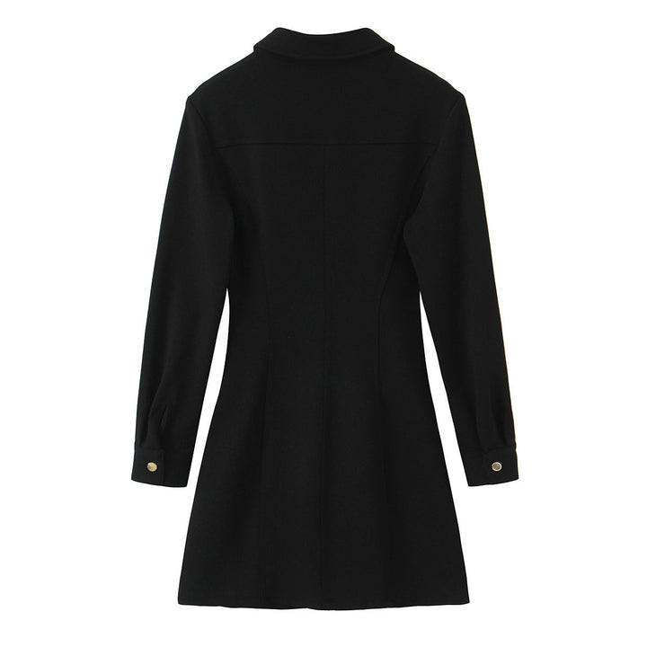 Ladies shirt dress with waist gathering and chest pockets Amarae