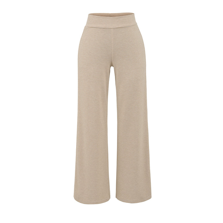 Wide jersey pants for women with high waist Lune London