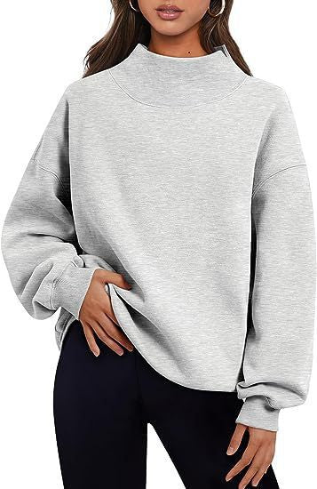 Casual pullover for ladies with high collar and wide sleeves Lune London