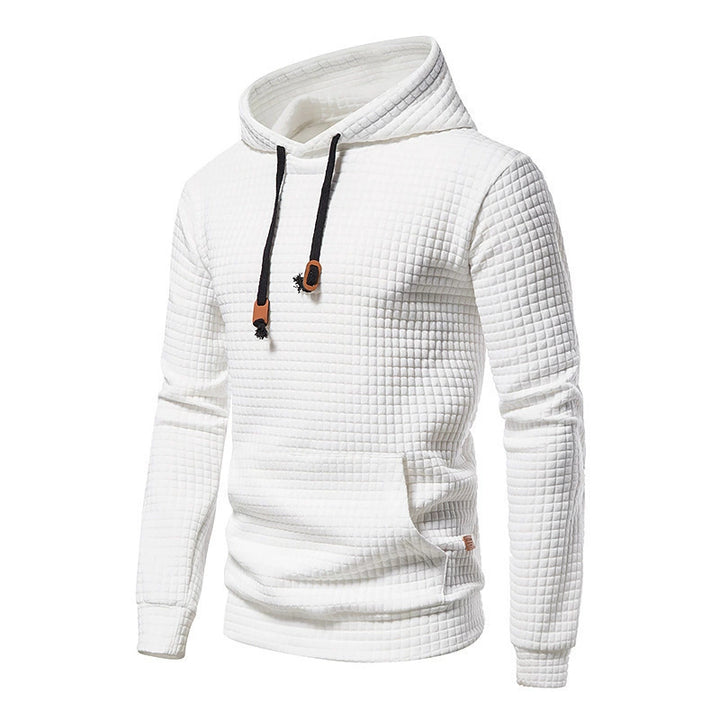 Men's hoodie with textured surface and practical kangaroo pockets Lune London