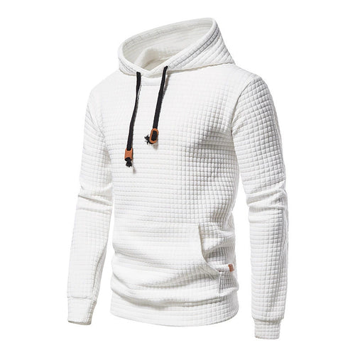 Men's hoodie with textured surface and practical kangaroo pockets Amarae