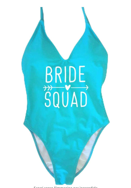 Ladies High-Cut Wedding Dress Party Monokini Swimsuit Lune London