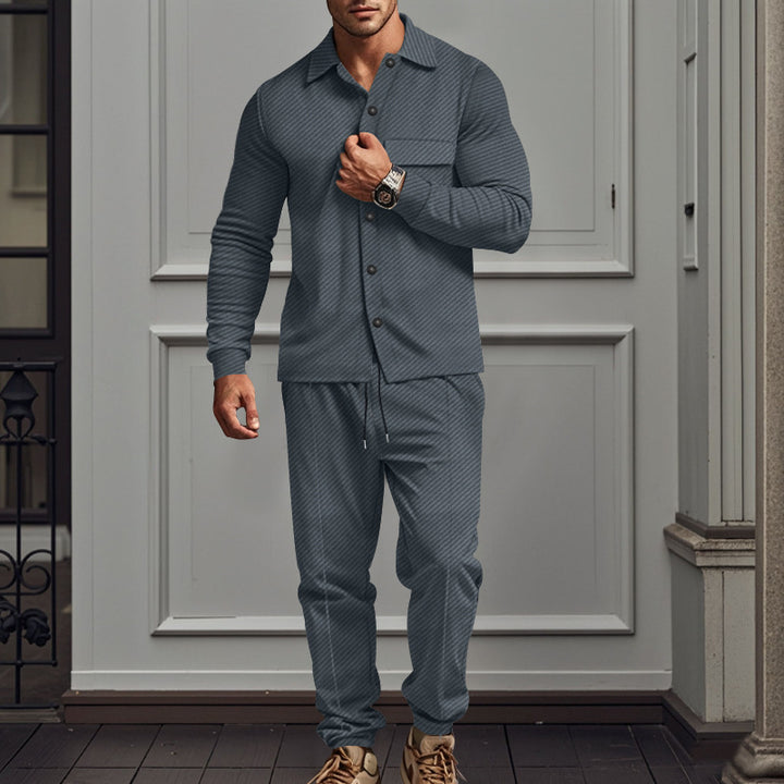 Men's leisure suit in two pieces with structured design Lune London