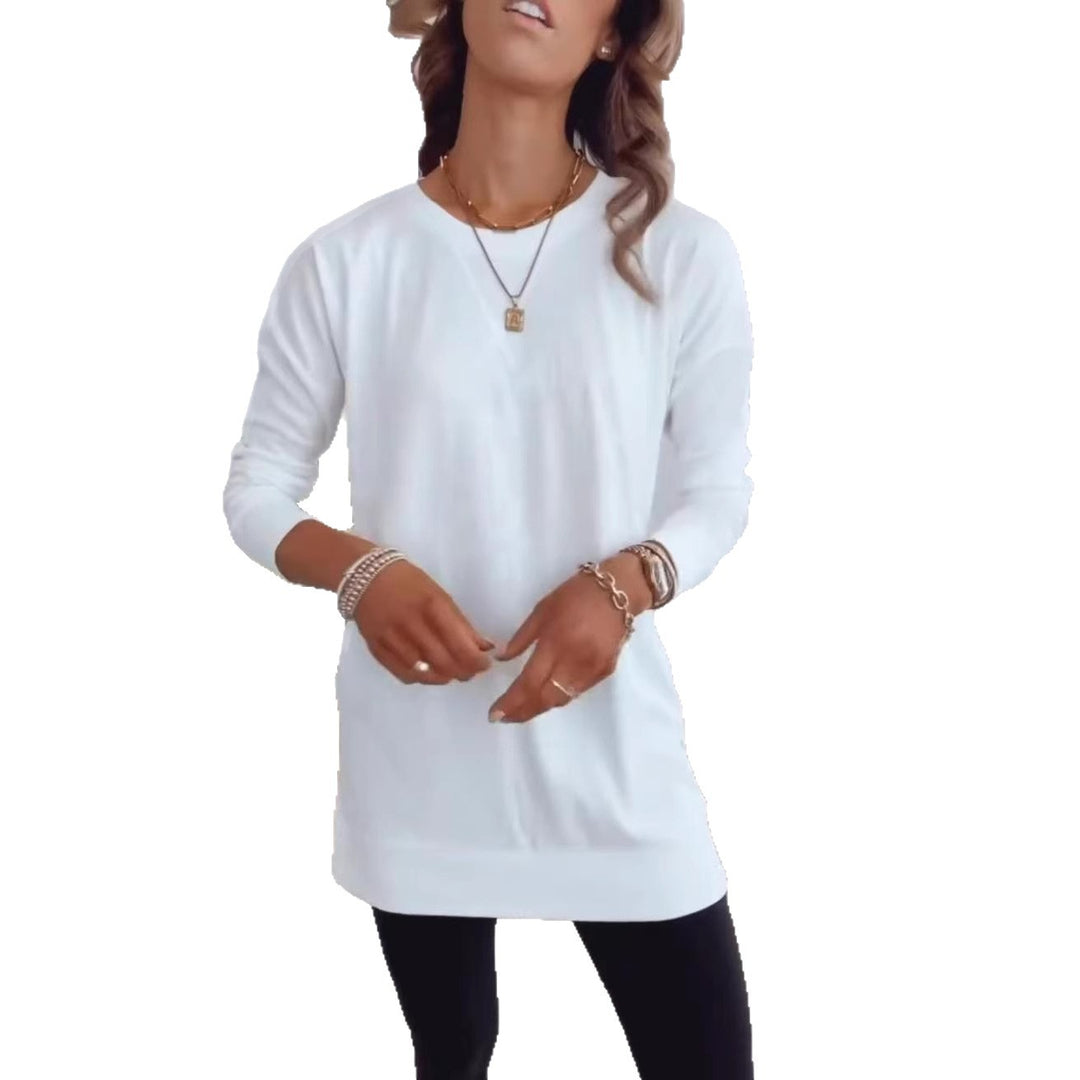 T-shirt pour femme à manches longues décontracté en coton de haute qualité Chic & Stil