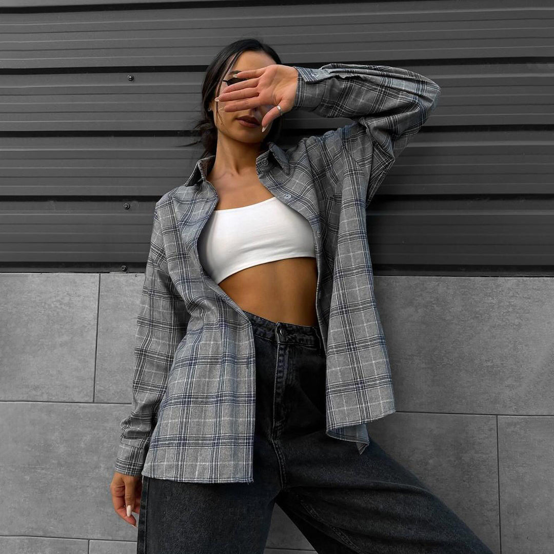 Plaid shirt for women in a relaxed oversized fit Amarae