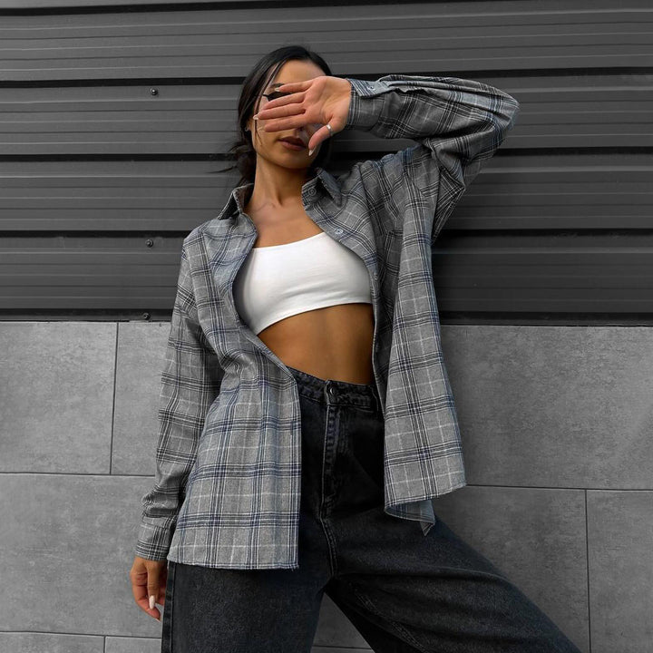Plaid shirt for women in a relaxed oversized fit Amarae