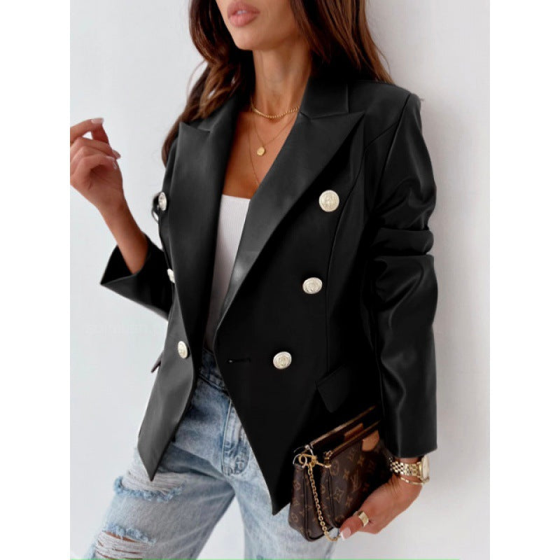 Blazer en faux cuir femmes Chic & Stil