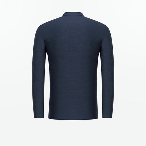 Men's functional T-shirt with modern high collar and sporty zipper Amarae