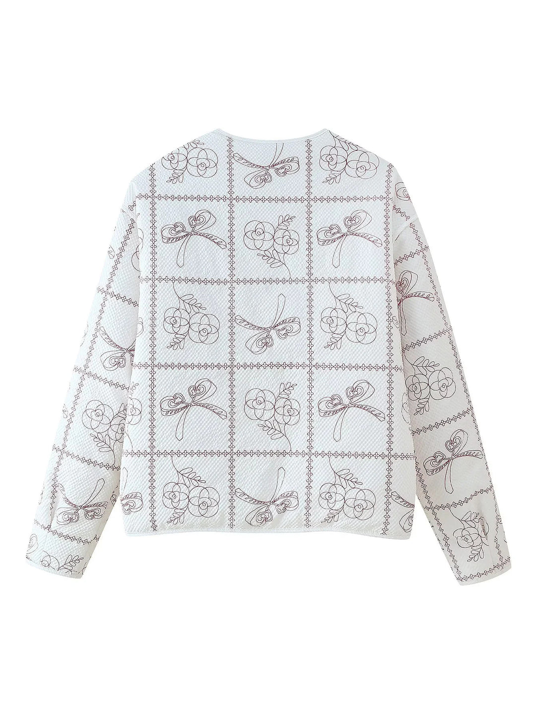 Lady jacket with floral pattern and practical pockets Lune London
