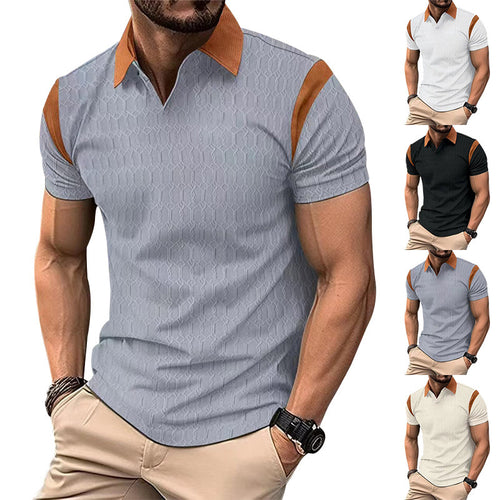 Polo shirt for men with stylish contrast details and a breathable structured design Amarae
