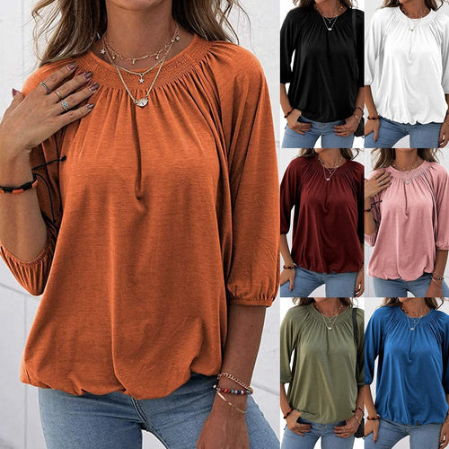 Women Casual Top with Wide Sleeves and Flowing Fabric Amarae