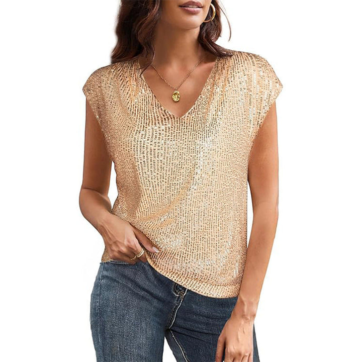 Ladies Glamorous Sequin Top Amarae