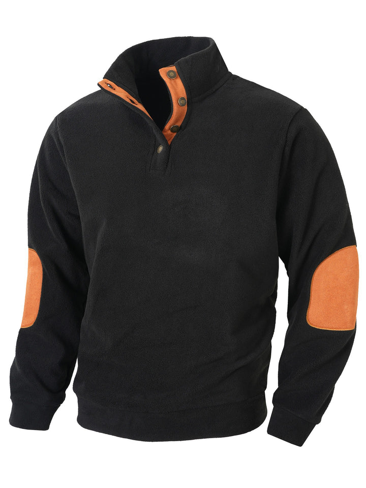 Comfortable fleece sweater for men with contrasting collar and finish Lune London