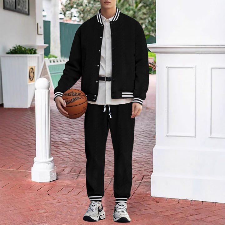 Casual knitted college jacket for men with a modern design and comfortable details Lune London