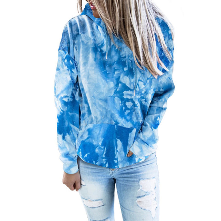 Hooded sweatshirt for women with a unique batik pattern Lune London