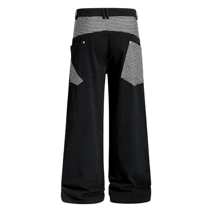 Women's Wide High-Waist Culotte Jeans in Palazzo Cut with Contrasting Pockets Amarae