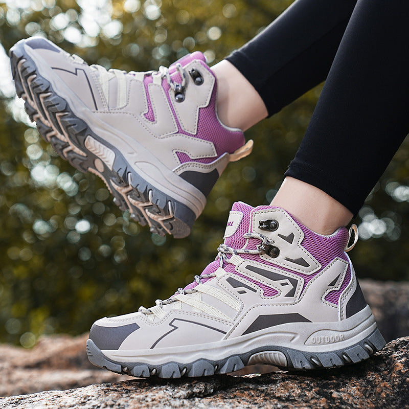 Women's ankle-height trail hiking boots with breathable mesh and gripping profile sole Amarae