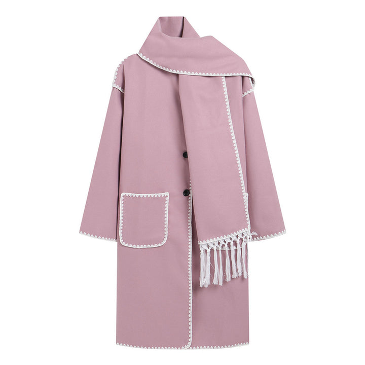 Elegant transitional coat for women with fringe embellishments Amarae