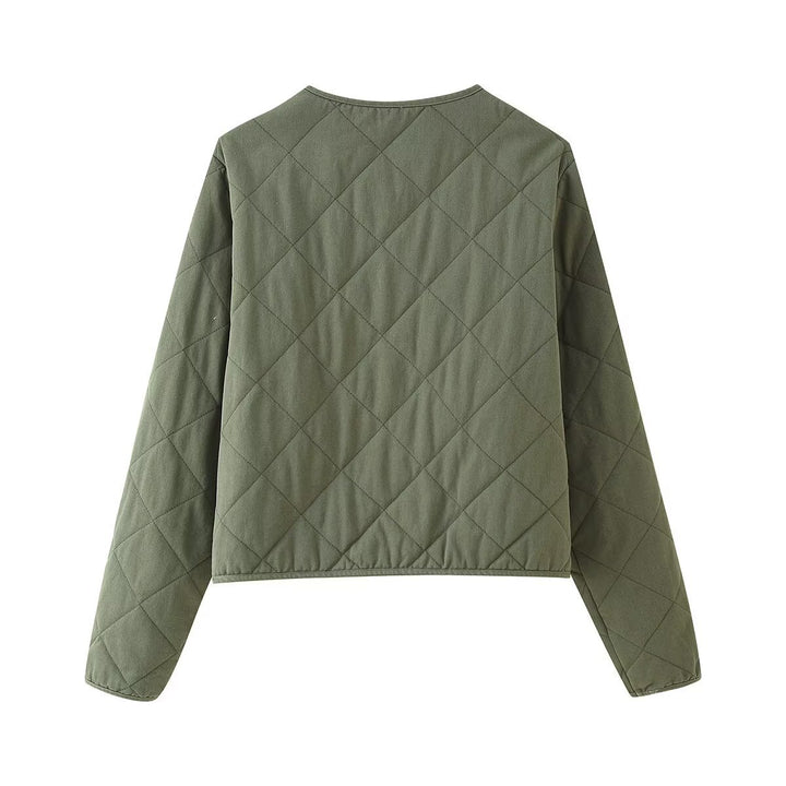 Ladies down jacket with practical pockets