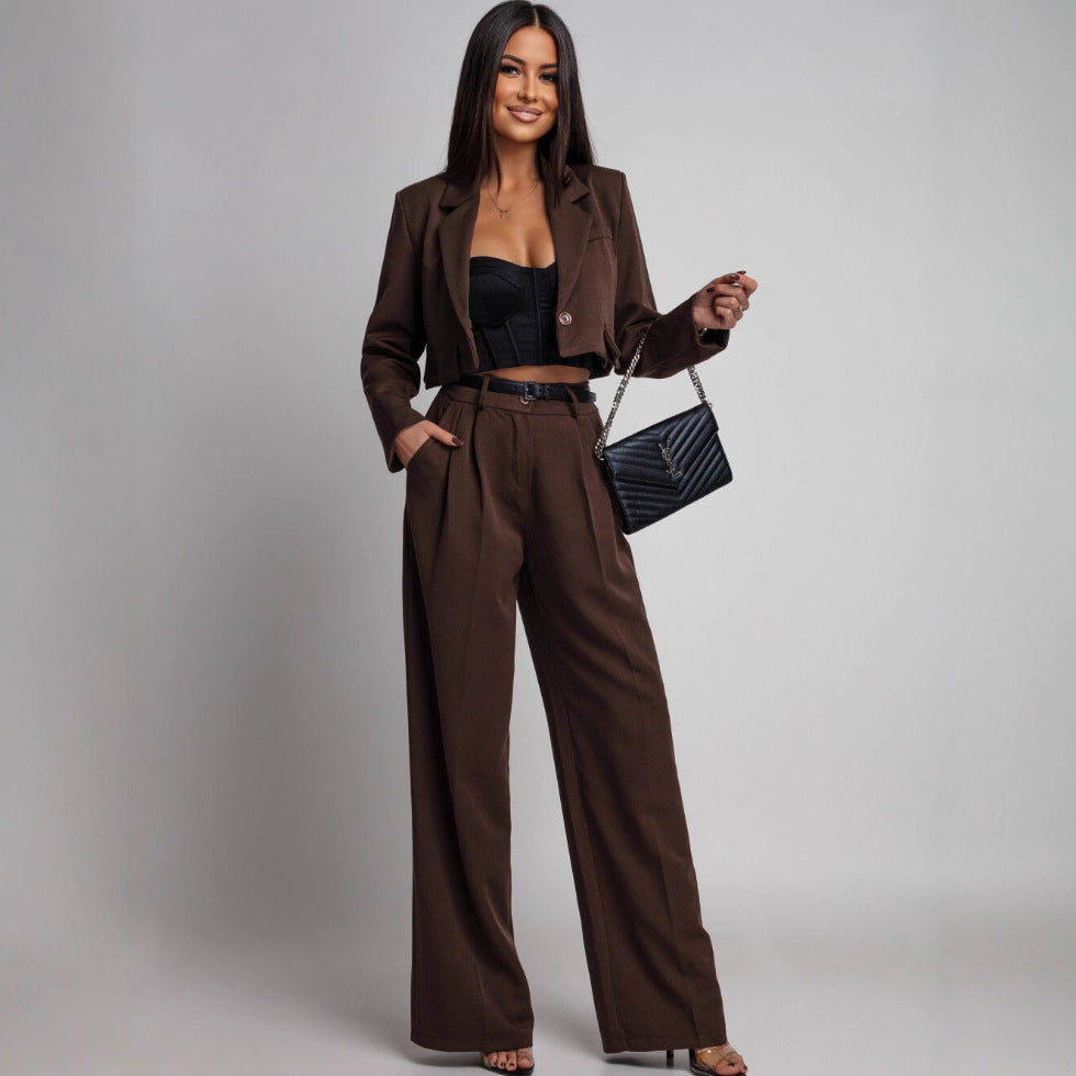 Soft jacket for women with wide pants Lune London