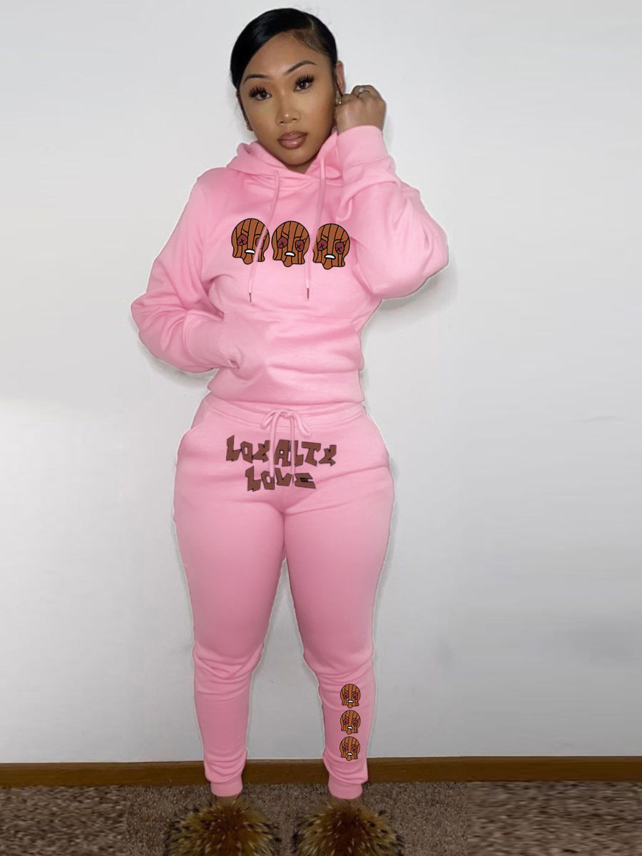 Women's hoodie set with custom graphic print and comfortable fit Amarae