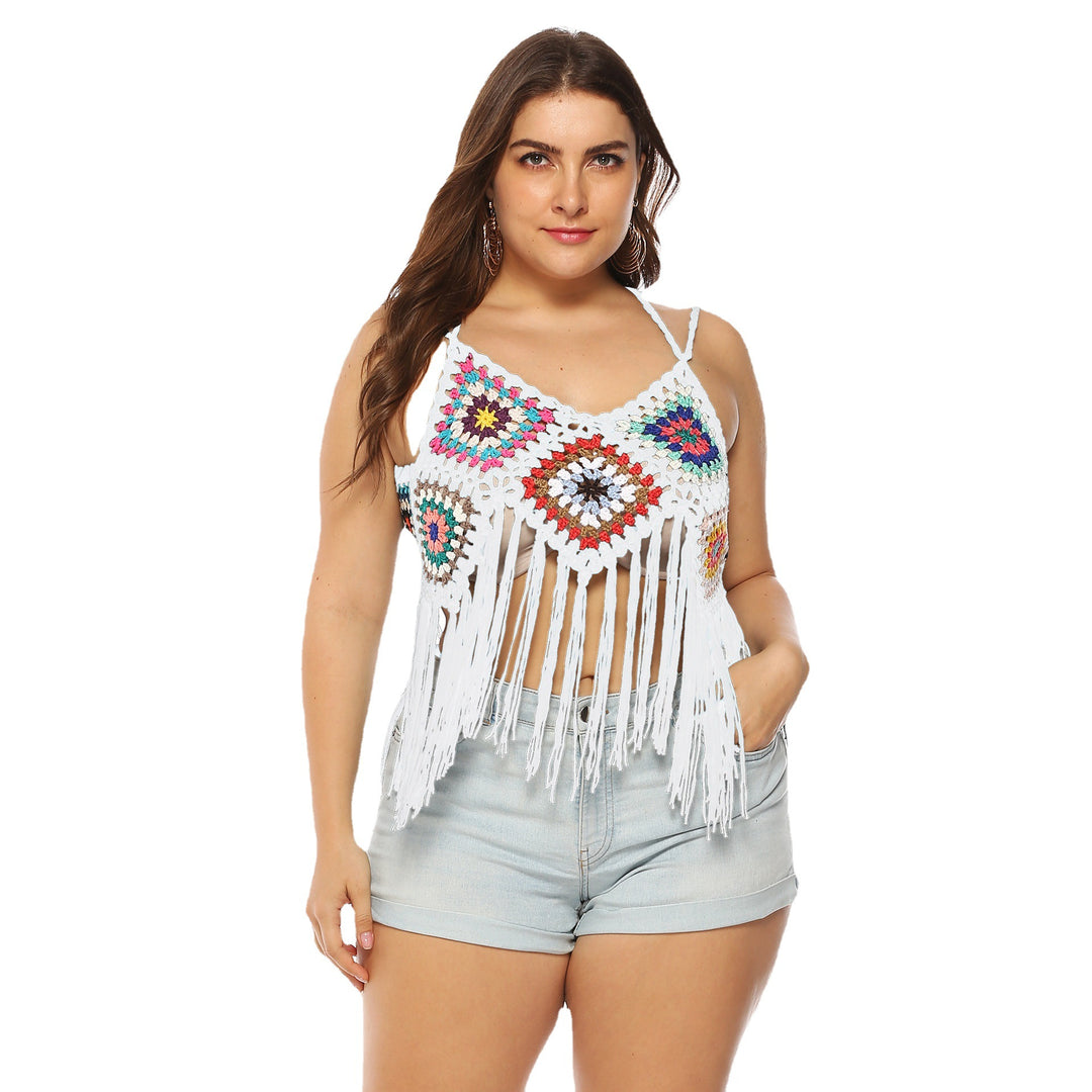 Women’s Chic and Stylish Fringed Crochet Beach Tunic