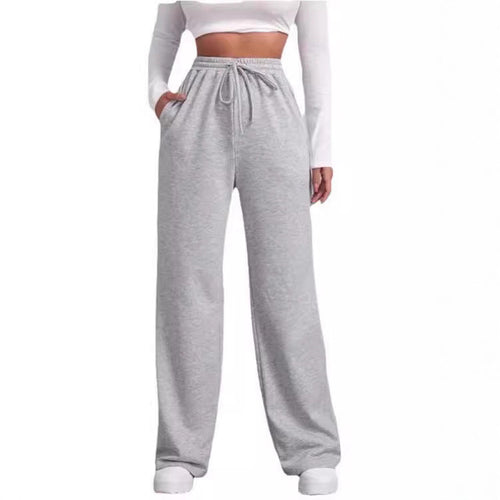 Women's casual leisure pants with a wide cut and elastic waistband Chic & Stil