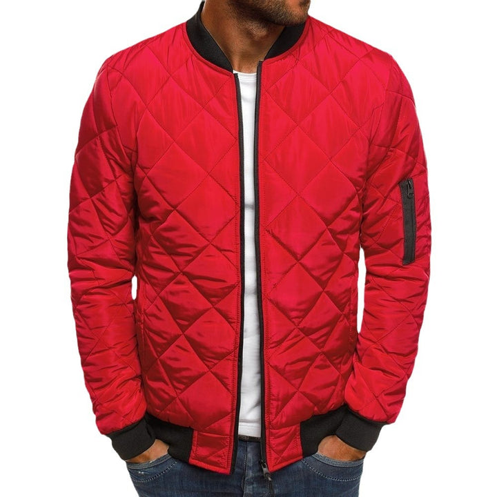 Quilted jacket for men with high collar and side zippered pockets Lune London