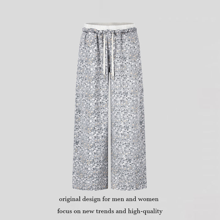 Ladies Palazzo Glitter Pants with Elastic Waistband and Drawstring Amarae
