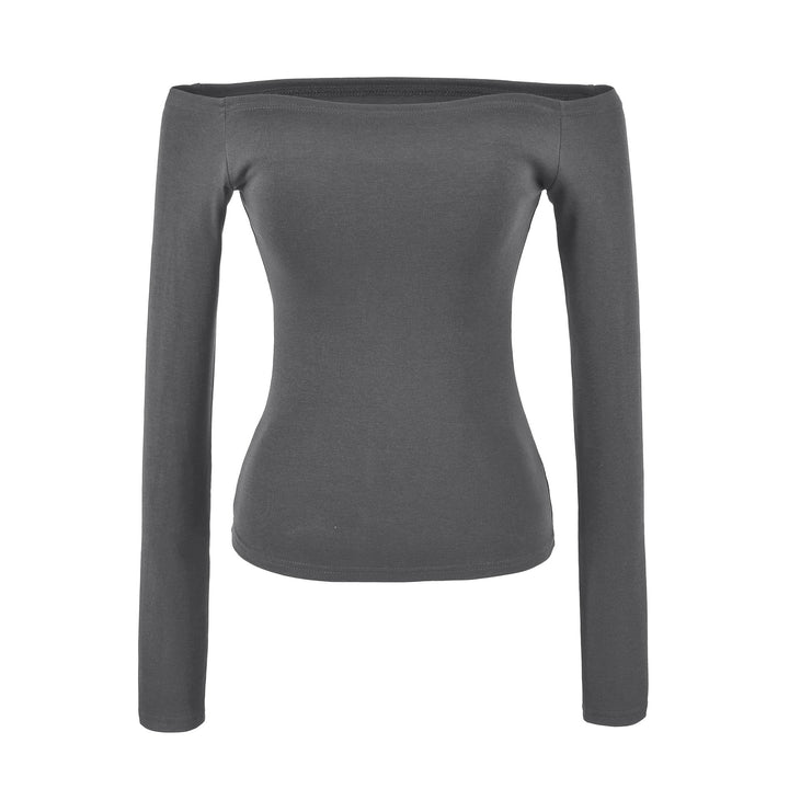 Women Fitted Off-Shoulder Long Sleeve made of Stretch Jersey Amarae
