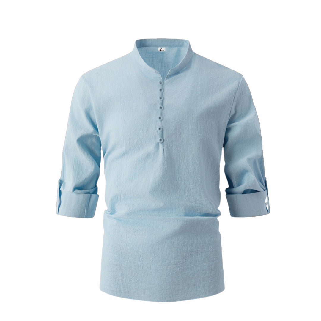 Shirt for men with modern buttons and practical rolled-up sleeves Lune London