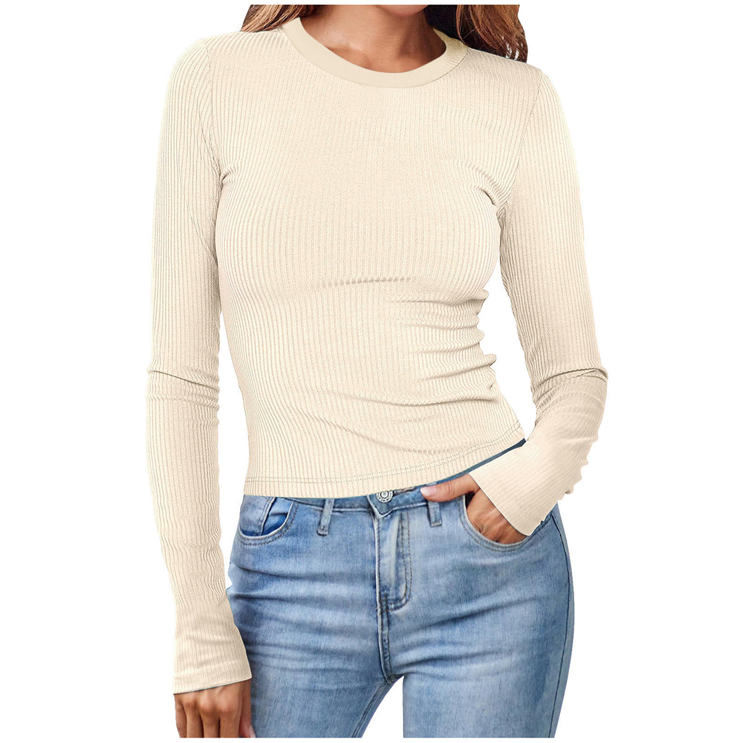 Ladies fitted long-sleeve shirt with ribbed texture Lune London